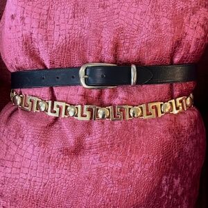 Vintage Double Wrap Leather Linea Pelle Belt